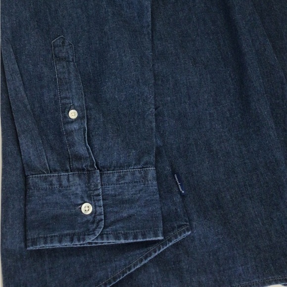 New Vineyard Vines Mens Chambray Cotton Spread Collar Button Up LS Shirt… - Picture 3 of 8